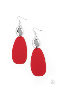 Paparazzi: Vivaciously Vogue - Red Matte Finish Earrings - Jewels N’ Thingz Boutique