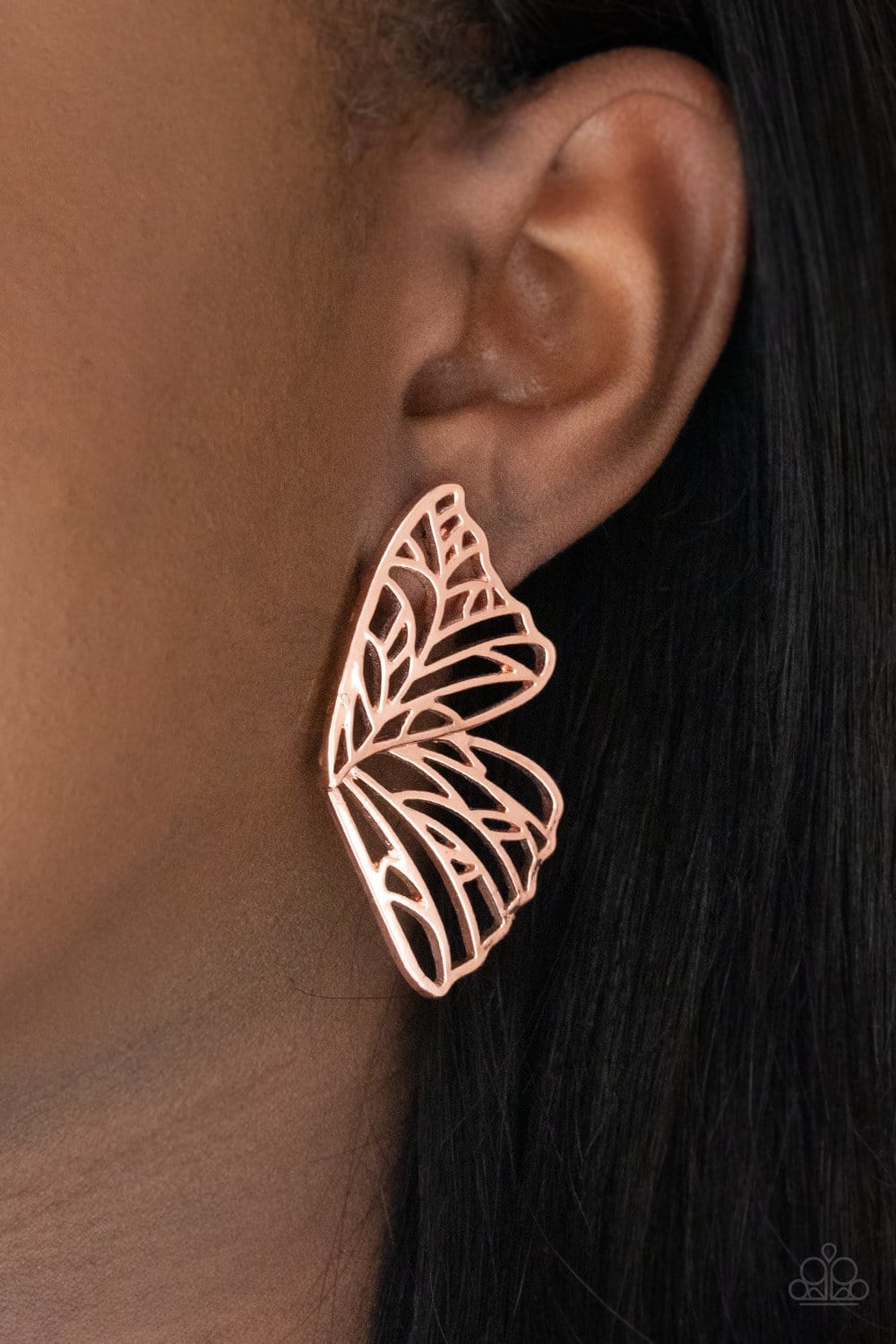 Paparazzi Accessories: Butterfly Frills - Copper Earrings AND a Mystery Piece - Jewels N Thingz Boutique