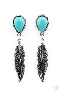 Paparazzi Accessories: Totally Tran-QUILL - Blue/Turquoise Earrings - Jewels N Thingz Boutique