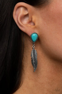 Paparazzi Accessories: Totally Tran-QUILL - Blue/Turquoise Earrings - Jewels N Thingz Boutique