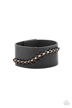 Load image into Gallery viewer, Paparazzi Accessories: Every STITCH Way - Black Leather Bracelet - Jewels N Thingz Boutique