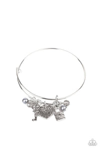 Paparazzi Accessories: Here Comes Cupid - Silver Pearls Charm Bracelet - Jewels N Thingz Boutique