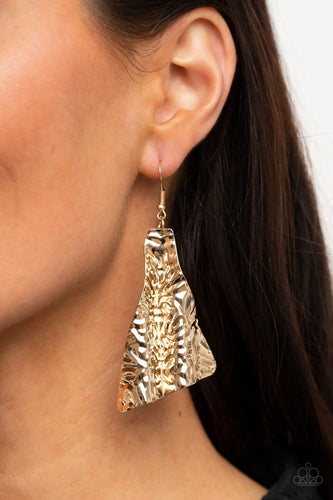 Paparazzi Accessories: How FLARE You! - Gold Earrings - Jewels N Thingz Boutique