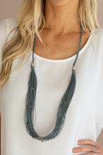 Load image into Gallery viewer, Paparazzi Accessories: Homespun Artisan - Silver/Grey Twine-Like Necklace - Jewels N Thingz Boutique