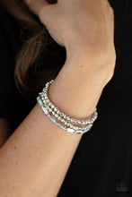 Load image into Gallery viewer, Paparazzi Accessories: Elegant Essence - Silver Iridescent Bracelet - Jewels N Thingz Boutique