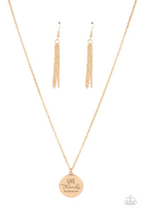 Paparazzi Accessories: Give Thanks - Gold Necklace - Jewels N Thingz Boutique