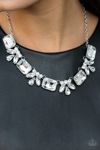 Paparazzi Accessories: Long Live Sparkle - White Rhinestone Necklace - Jewels N Thingz Boutique