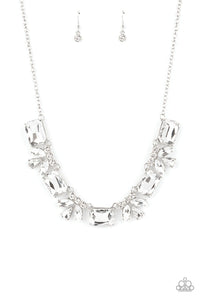 Paparazzi Accessories: Long Live Sparkle - White Rhinestone Necklace - Jewels N Thingz Boutique