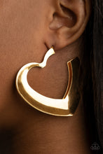 Load image into Gallery viewer, Paparazzi Accessories: Heart-Racing Radiance - Gold Hoop Earrings