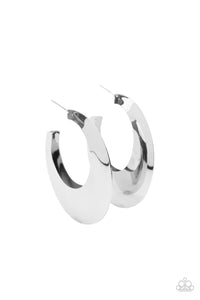 Paparazzi Accessories: Going OVAL-board - Silver Earrings - Jewels N Thingz Boutique