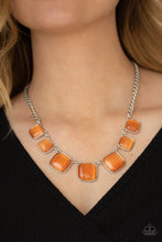 Load image into Gallery viewer, Paparazzi Accessories: Aura Allure - Orange Stone Necklace - Jewels N Thingz Boutique