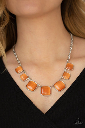 Paparazzi Accessories: Aura Allure - Orange Stone Necklace - Jewels N Thingz Boutique