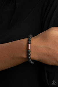 Paparazzi Accessories: Earthy Energy - Green Lava Rock Beads Bracelet - Jewels N Thingz Boutique