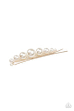 Load image into Gallery viewer, Paparazzi Accessories: Elegantly Efficient - Gold/White Pearl Bobby Pin - Jewels N Thingz Boutique