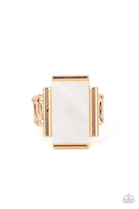 Paparazzi Accessories: Mystical Marinas - Gold Iridescent Ring - Jewels N Thingz Boutique