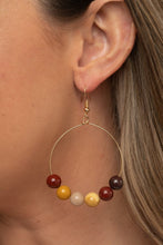 Load image into Gallery viewer, Paparazzi Accessories: Let It Slide - Multi Earthy Stone Hoop Earrings - Jewels N Thingz Boutique