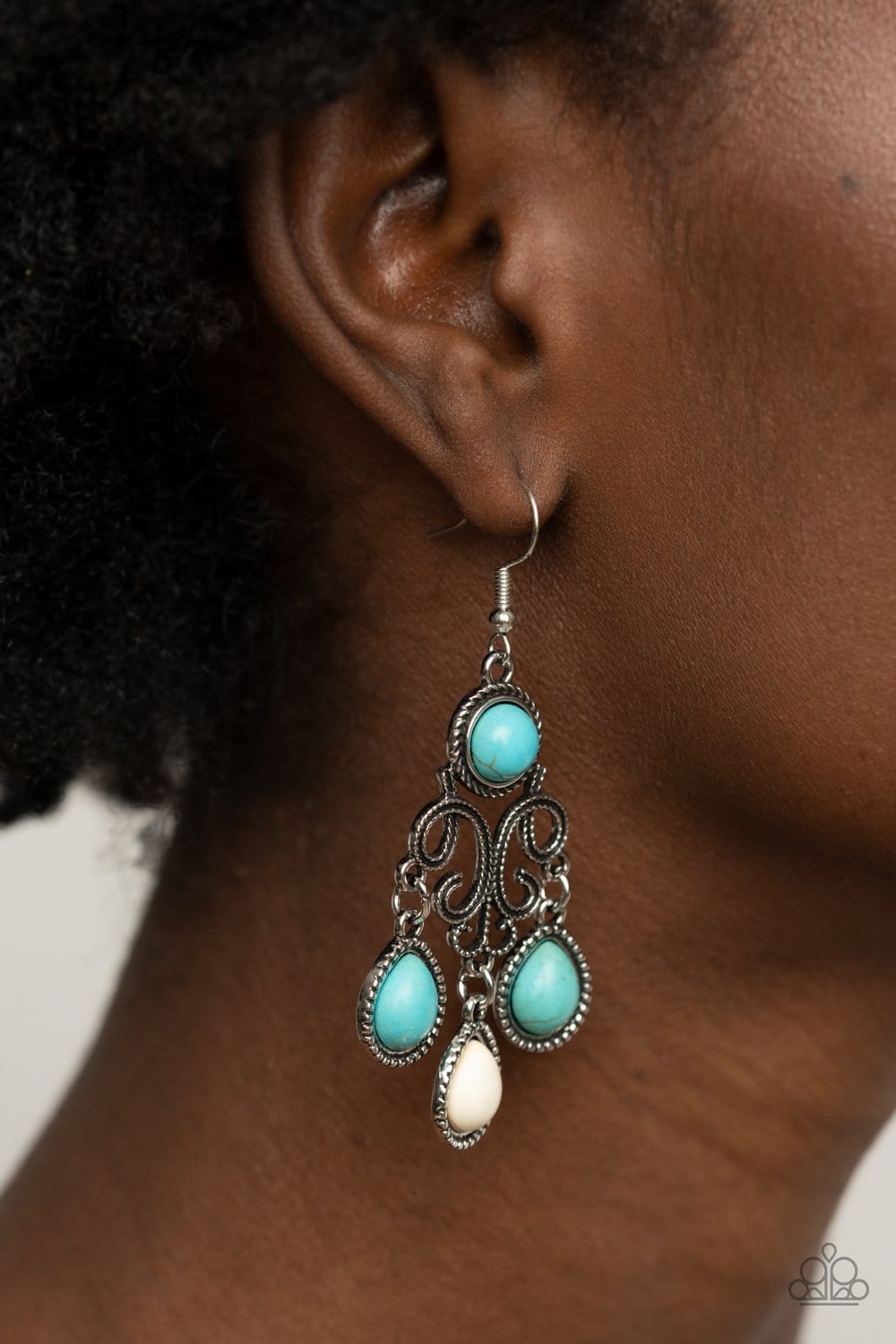 Paparazzi Accessories: Canyon Chandelier - Multi Stone Earrings - Jewels N Thingz Boutique