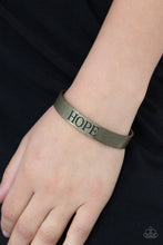 Load image into Gallery viewer, Paparazzi Accessories: Hope Makes The World Go Round - Brass Rustic Inspirational Bracelet - Jewels N Thingz Boutique