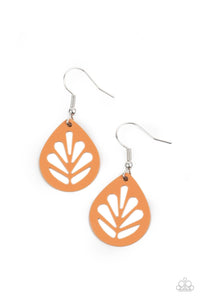 Paparazzi Accessories: LEAF Yourself Wide Open - Orange Earrings - Jewels N Thingz Boutique