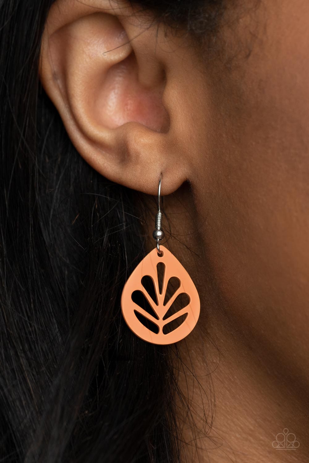 Paparazzi Accessories: LEAF Yourself Wide Open - Orange Earrings - Jewels N Thingz Boutique