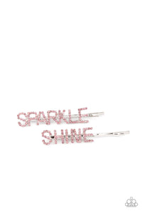 Paparazzi Accessories: Center of the SPARKLE-verse - Pink Rhinestone Bobby Pins - Jewels N Thingz Boutique