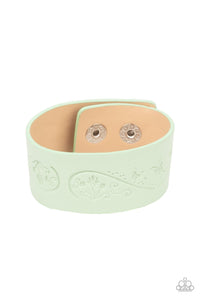 Paparazzi Accessories: Butterfly Canopy - Green Leather Bracelet - Jewels N Thingz Boutique