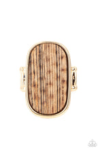 Load image into Gallery viewer, Paparazzi Accessories: Reclaimed Refinement - Gold Rustic Wood Ring - Jewels N Thingz Boutique