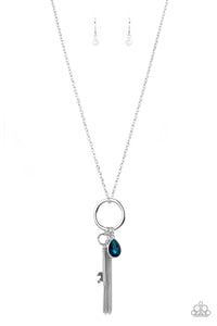 Paparazzi Accessories: Unlock Your Sparkle - Blue Teardrop Gem Necklace - Jewels N Thingz Boutique