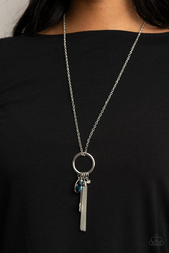 Paparazzi Accessories: Unlock Your Sparkle - Blue Teardrop Gem Necklace - Jewels N Thingz Boutique