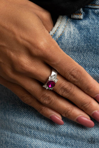 Paparazzi Accessories: ROYAL Till The End - Pink Rhinestone Ring - Jewels N Thingz Boutique