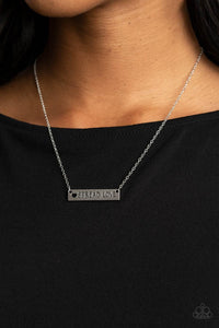 Paparazzi Accessories: Spread Love - Silver Inspirational Necklace - Jewels N Thingz Boutique