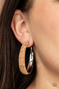 Paparazzi Accessories: A CORK In The Road - Silver Earrings