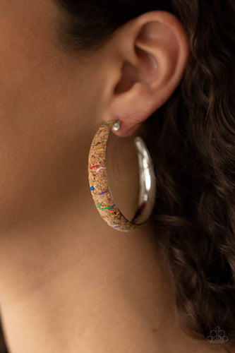 Paparazzi Accessories: A CORK In The Road - Multi Earrings