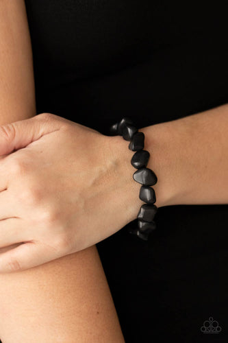 Paparazzi Accessories: Prehistoric Paradise - Black Stone Bracelet - Jewels N Thingz Boutique