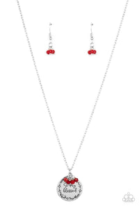 Paparazzi Accessories: Simple Blessings - Red Inspirational Necklace - Jewels N Thingz Boutique