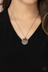 Paparazzi Accessories: Simple Blessings - Red Inspirational Necklace - Jewels N Thingz Boutique