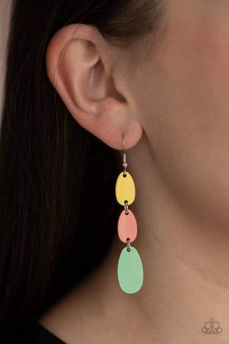 Paparazzi Accessories: Rainbow Drops - Multi Ash Finish Earrings - Jewels N Thingz Boutique