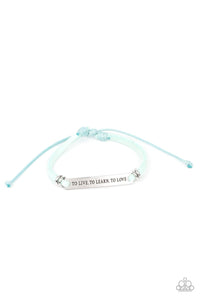 Paparazzi Accessories: To Live, To Learn, To Love - Blue Inspirational Bracelet - Jewels N Thingz Boutique