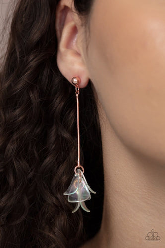 Paparazzi Accessories: Keep Them In Suspense - Copper Iridescent Acrylic Earrings - Jewels N Thingz Boutique