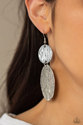 Paparazzi Accessories: Status CYMBAL - Silver Earrings - Jewels N Thingz Boutique