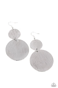 Paparazzi Accessories: Status CYMBAL - Silver Earrings - Jewels N Thingz Boutique