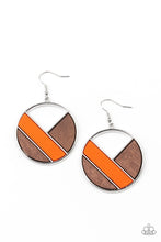 Load image into Gallery viewer, Paparazzi Accessories: Dont Be MODest - Orange Wooden Earrings - Jewels N Thingz Boutique