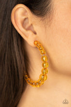Load image into Gallery viewer, Paparazzi Accessories: In The Clear - Orange Hoop Earrings - Jewels N Thingz Boutique