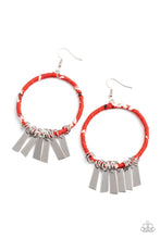 Load image into Gallery viewer, Paparazzi Accessories: Garden Chimes - Red Hoop Earrings - Jewels N Thingz Boutique