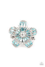 Load image into Gallery viewer, Paparazzi Accessories: Botanical Ballroom - Blue Flower Rhinestone Ring - Jewels N Thingz Boutique