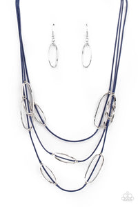 Paparazzi Accessories: Check Your CORD-inates - Blue Necklace - Jewels N Thingz Boutique