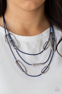 Paparazzi Accessories: Check Your CORD-inates - Blue Necklace - Jewels N Thingz Boutique