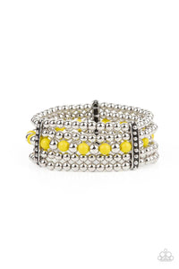Paparazzi Accessories: Gloss Over The Details - Yellow Bracelet - Jewels N Thingz Boutique