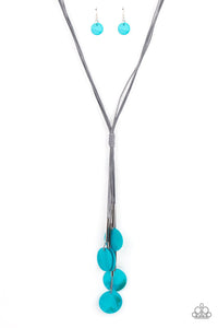 Paparazzi Accessories: Tidal Tassels - Blue Iridescent Necklace - Jewels N Thingz Boutique