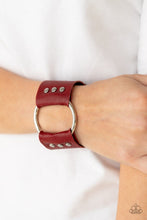 Load image into Gallery viewer, Paparazzi Accessories: Moto Mayhem - Red Leather Bracelet - Jewels N Thingz Boutique